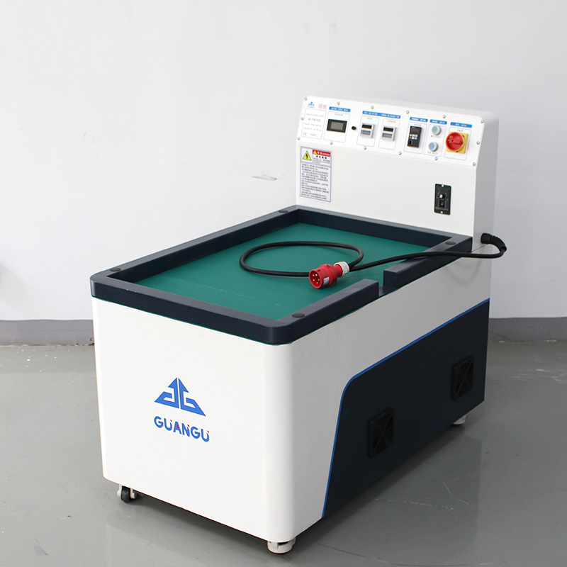 Magnetic deburring machine